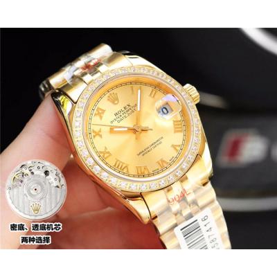 Replica Datejust Miyota 821A Automatic Movement Mens Watch  Black Dial Jubilee Bracelet Yellow Gold  D E50