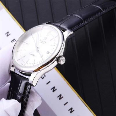 Replica Cellini Japan Miyota 8215 Automatic Movement Mens Watch Black Dial Leather Strap B E52