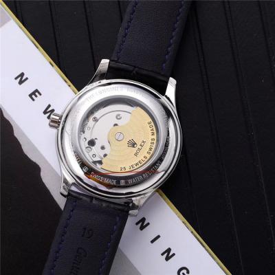 Replica Cellini Japan Miyota 8215 Automatic Movement Mens Watch Black Dial Leather Strap B E52