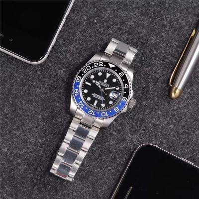 Replica GMT-MASTER A21J Automatic Movement Mens Watch  Black Dial Oyster Bracelet SS E61