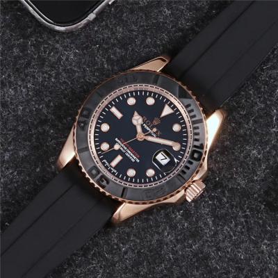 Replica Yacht-Master  A21J Automatic Movement Mens Watch Black Dial Rubber  Strap E65