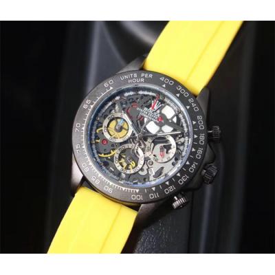 Replica Cosmograph Daytona Japan Quartz Chronograph Movement  Mens Watch Skeleton Dial Rubber  Strap A E71