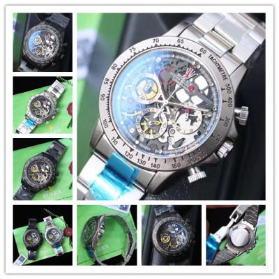 Replica Cosmograph Daytona Japan Quartz Chronograph Movement  Mens Watch Skeleton Dial Stainless Steel B E71