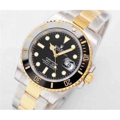 Replica Submariner A2836 Automatic Movement Mens Watch Blue Dial Oyster Bracelet Two Tone Yellow Gold A E72