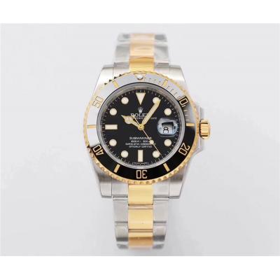 Replica Submariner A2836 Automatic Movement Mens Watch Blue Dial Oyster Bracelet Two Tone Yellow Gold A E72