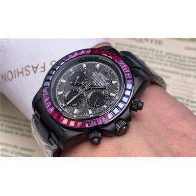 Replica Cosmograph Daytona  A21J Automatic Movement Mens Watch Graffiti Dial Rubber Strap E80