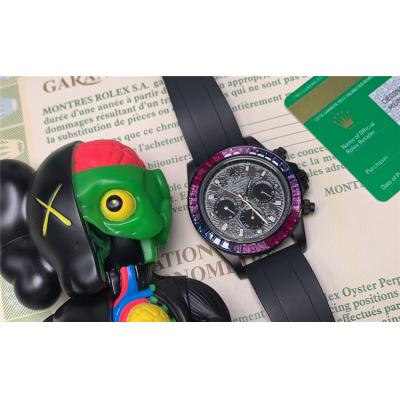 Replica Cosmograph Daytona  A21J Automatic Movement Mens Watch Graffiti Dial Rubber Strap E80