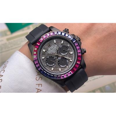 Replica Cosmograph Daytona  A21J Automatic Movement Mens Watch Graffiti Dial Rubber Strap E80