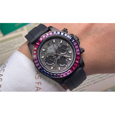 Replica Cosmograph Daytona  A21J Automatic Movement Mens Watch Graffiti Dial Rubber Strap E80