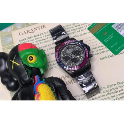 Replica Cosmograph Daytona  A21J Automatic Movement Mens Watch Graffiti Dial Rubber Strap E80