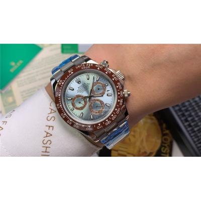 Replica Cosmograph Daytona  A21J Automatic Movement Mens Watch  Ice Blue  Dial Oyster Bracelet  SS E87