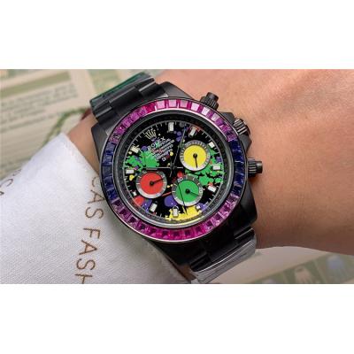 Replica Cosmograph Daytona  A21J Automatic Movement Mens Watch Graffiti Dial PVD Steel E90