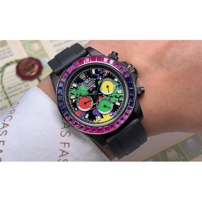 Replica Cosmograph Daytona  A21J Automatic Movement Mens Watch Graffiti Dial PVD Steel E90