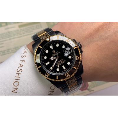 Replica Submariner  A21J Automatic Movement Mens Watch Black Dial  Vintage Engraving Bracelet​ E95