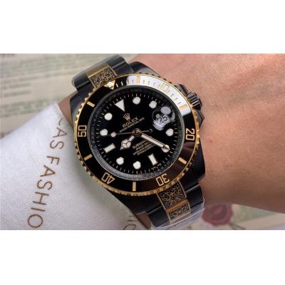 Replica Submariner  A21J Automatic Movement Mens Watch Black Dial  Vintage Engraving Bracelet​ E95