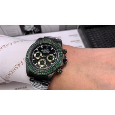 Replica Cosmograph Daytona  A21J Automatic Movement Mens Watch Black Dial PVD Steel E97