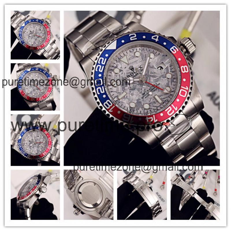 Replica GMT-Master II A21J Automatic Movement Mens Watch Graffiti Dial  Oyster Bracelet SS E115