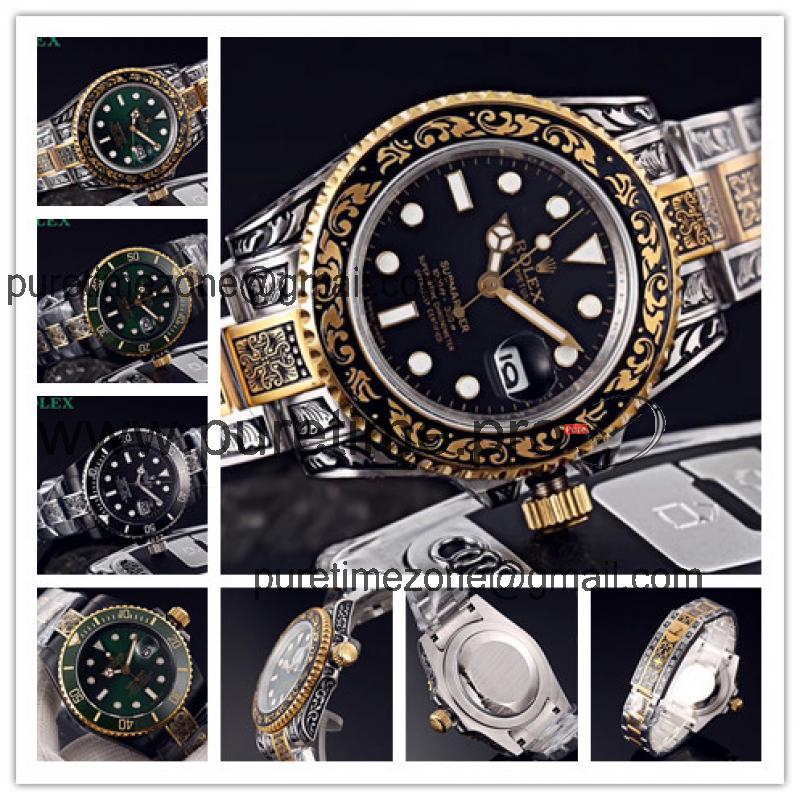 Replica Submariner  A21J Automatic Movement Mens Watch Black Dial Vintage Engraving Bracelet E121