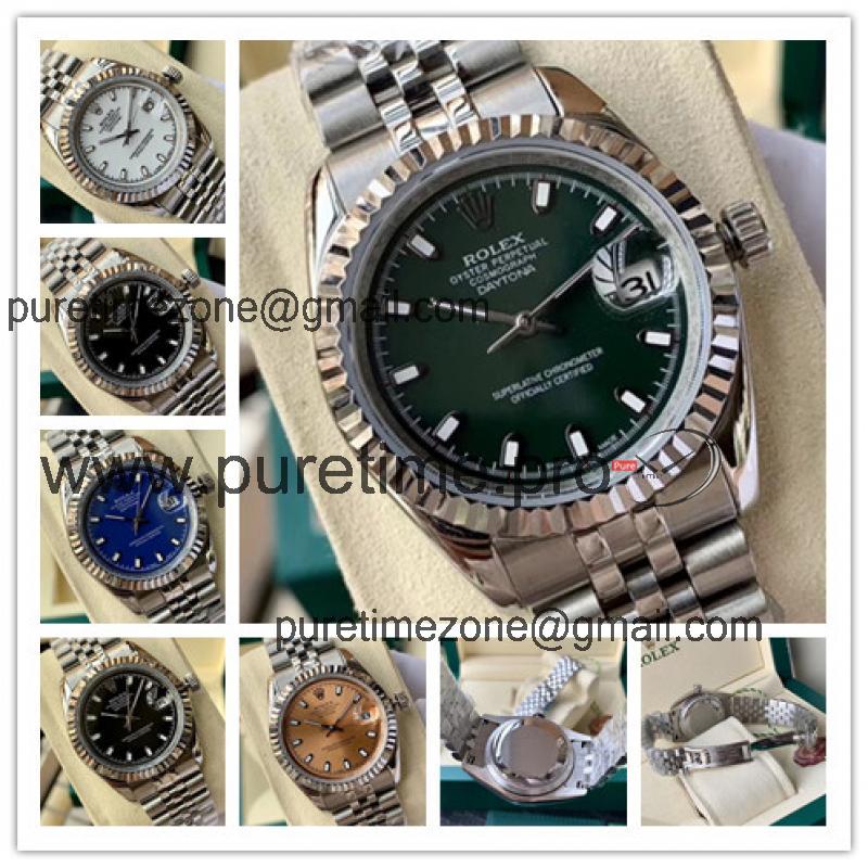 Replica Datejust Japan Miyota 8215 Automatic Mens Watch Green Dial Jubilee Bracelet SS E129