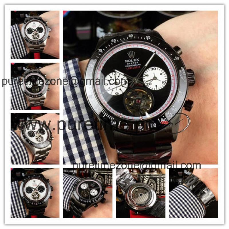 Replica Cosmograph Daytona  A21j Automatic Movement Mens Watch Black Dial PVD Steel E237