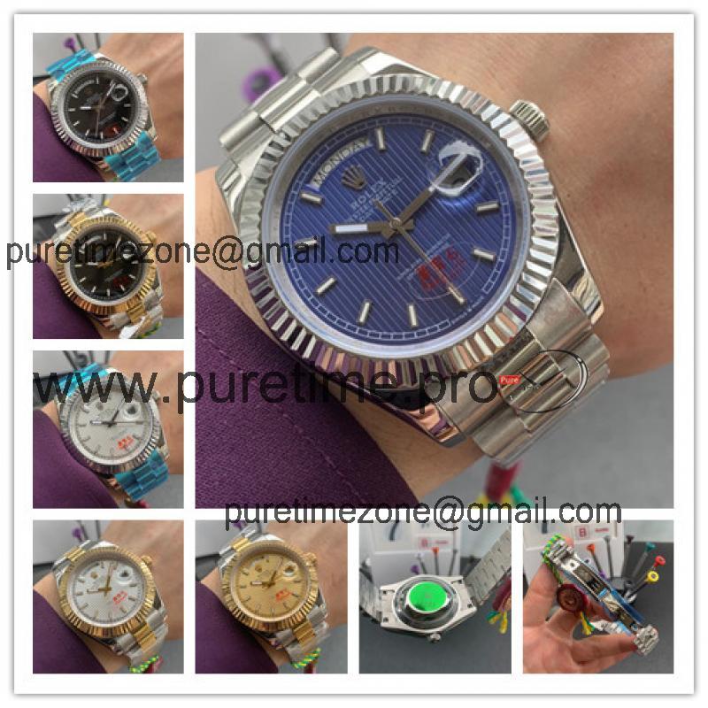 Replica Day-Date A2813 Automatic Movement Mens Watch Blue Dial Oyster Bracelet SS E238