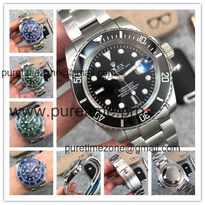 Replica Submariner A21J Automatic Movement Mens Watch Black Dial Oyster Bracelet SS E240