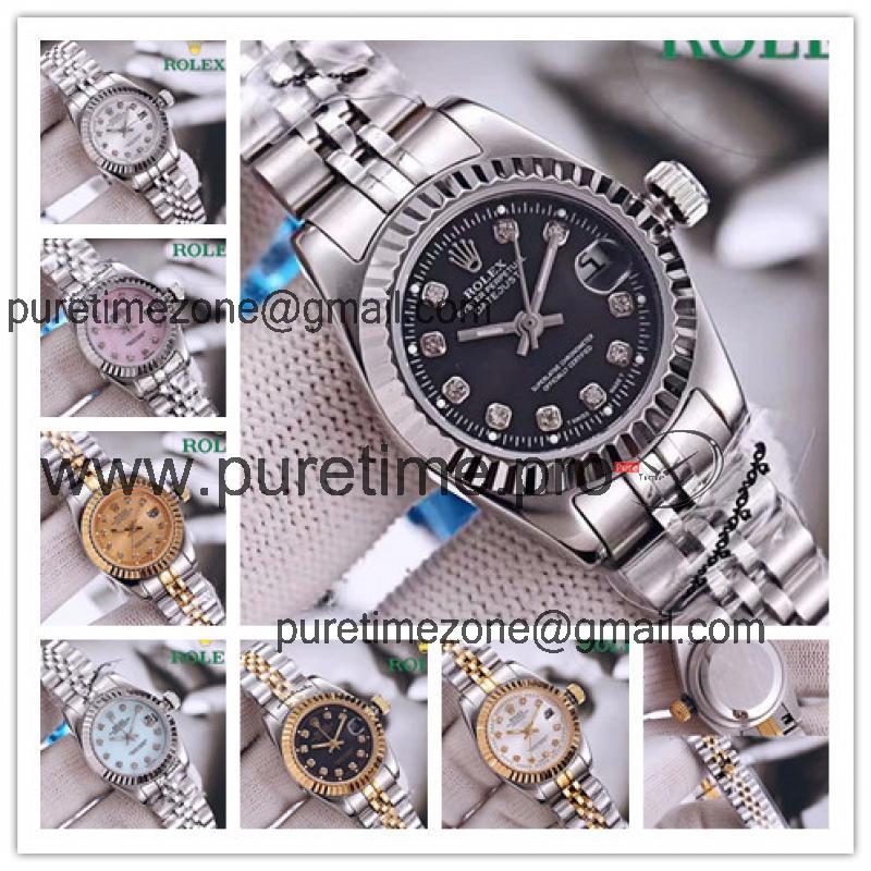 Replica Datejust A2813 Automatic Movement Womens Watch Black Dial Jubilee Bracelet SS E254