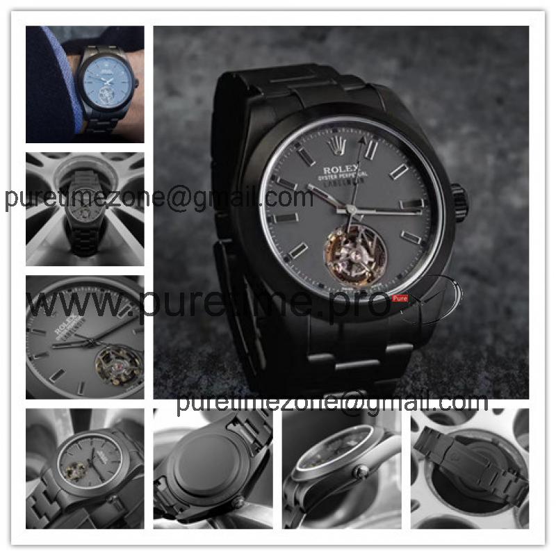 Replica Milgauss A21j Automatic Movement  Mens Watch Black Dial PVD Steel E264