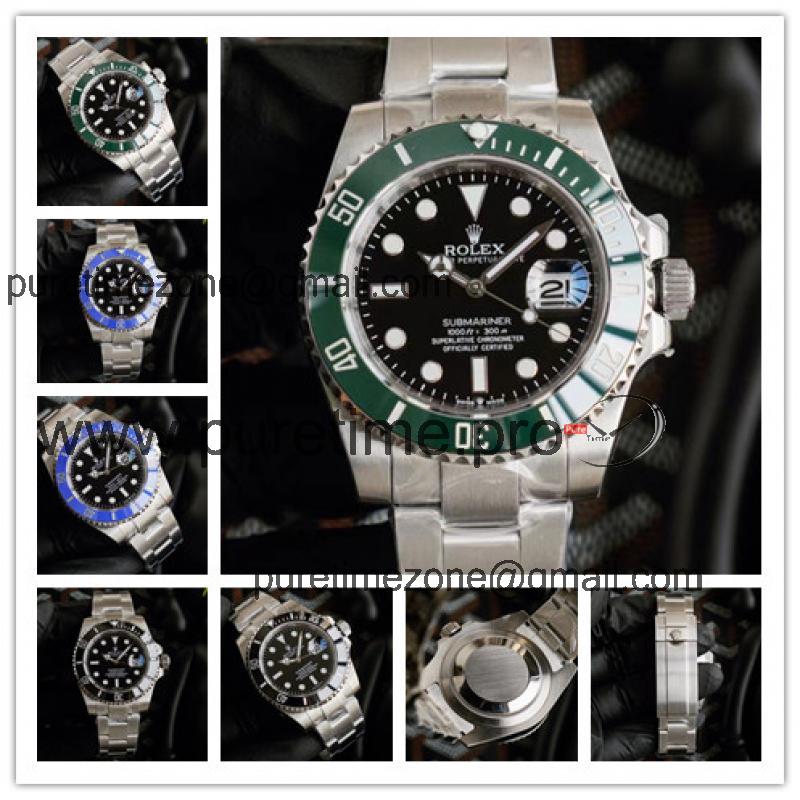 Replica Submariner A2813 Automatic Movement Mens Watch Black Dial Oyster Bracelet SS E302