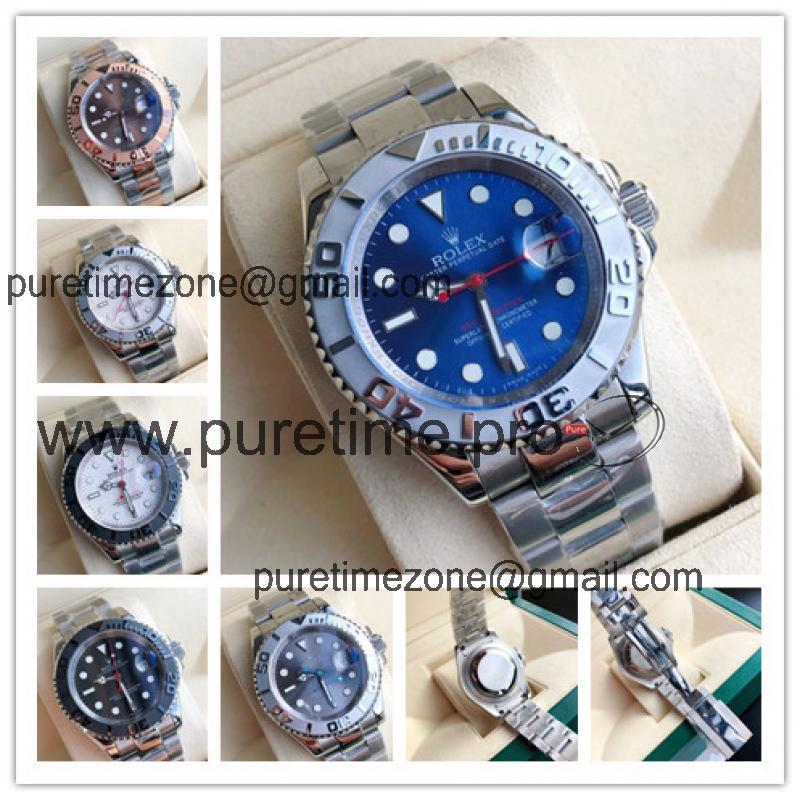 Replica Yacht-Master Japan Miyota 8215 Automatic  Mens Watch Blue Dial Oyster Bracelet SS B E305