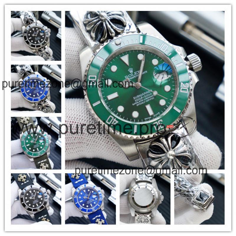 Replica Submariner Japan Miyota 8215 Automatic  Mens Watch Green Dial Oyster Bracelet SS E312