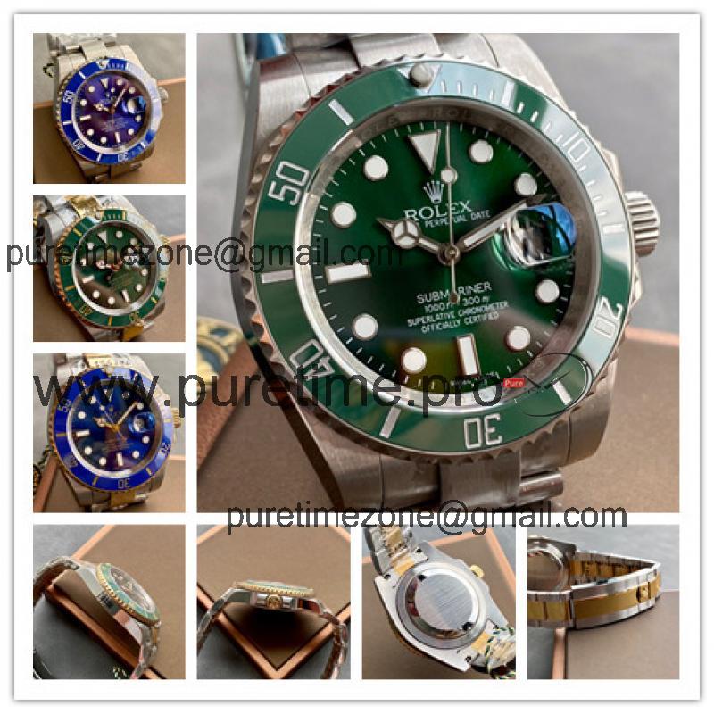 Replica Submariner A21J Automatic Movement Mens Watch Green Dial Oyster Bracelet SS E328