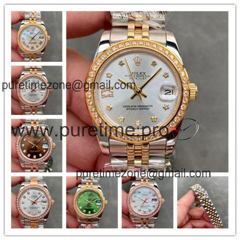 Replica Datejust A21J Automatic Movement Womens Watch Silver Dial Jubilee Bracelet Two Tone Yellow Gold A E330