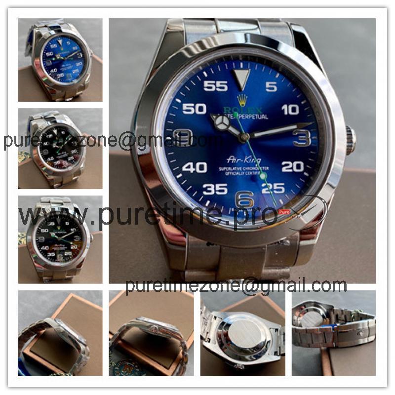 Replica Air-King A21j Automatic Movement Mens Watch Blue Dial Oyster Bracelet SS E331