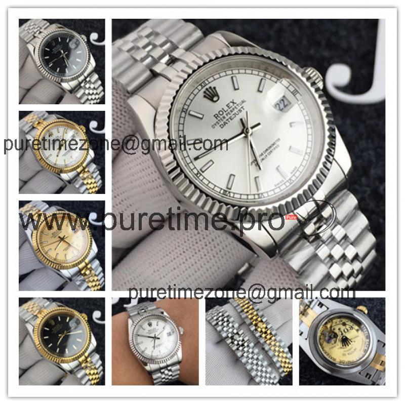 Replica Datejust Japan Miyota 8215 Automatic Mens Watch White Dial  Jubilee Bracelet SS B222