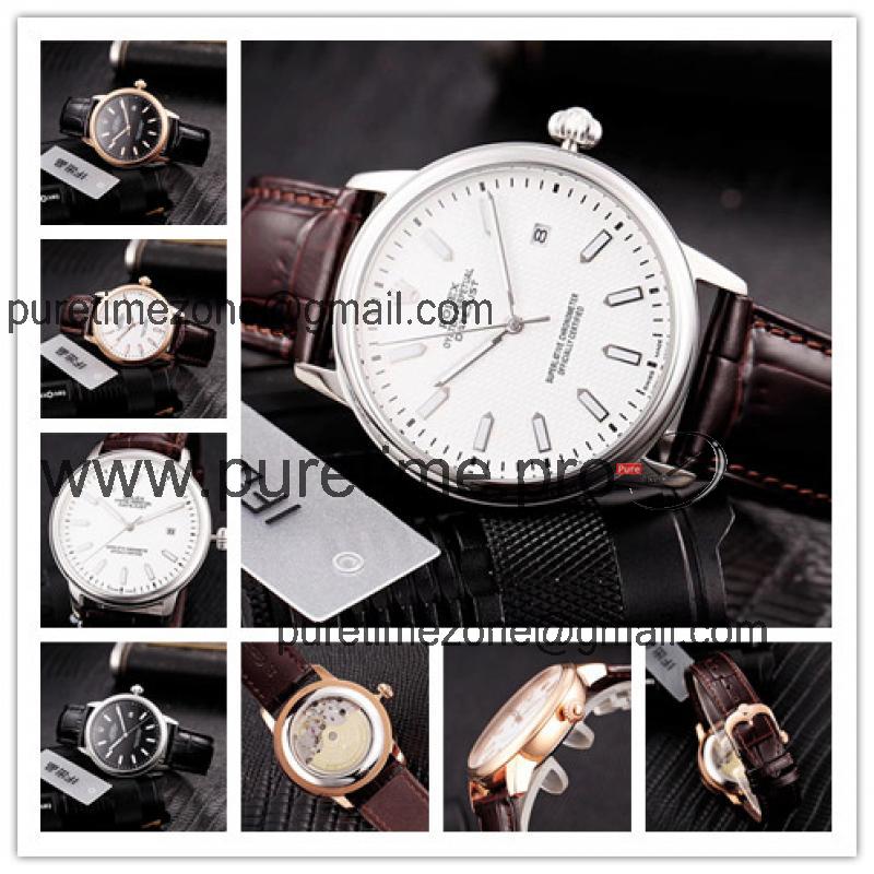 Replica Datejust Japan Miyota 8215 Automatic Movement  Mens Watch White Dial Leather Strap B231