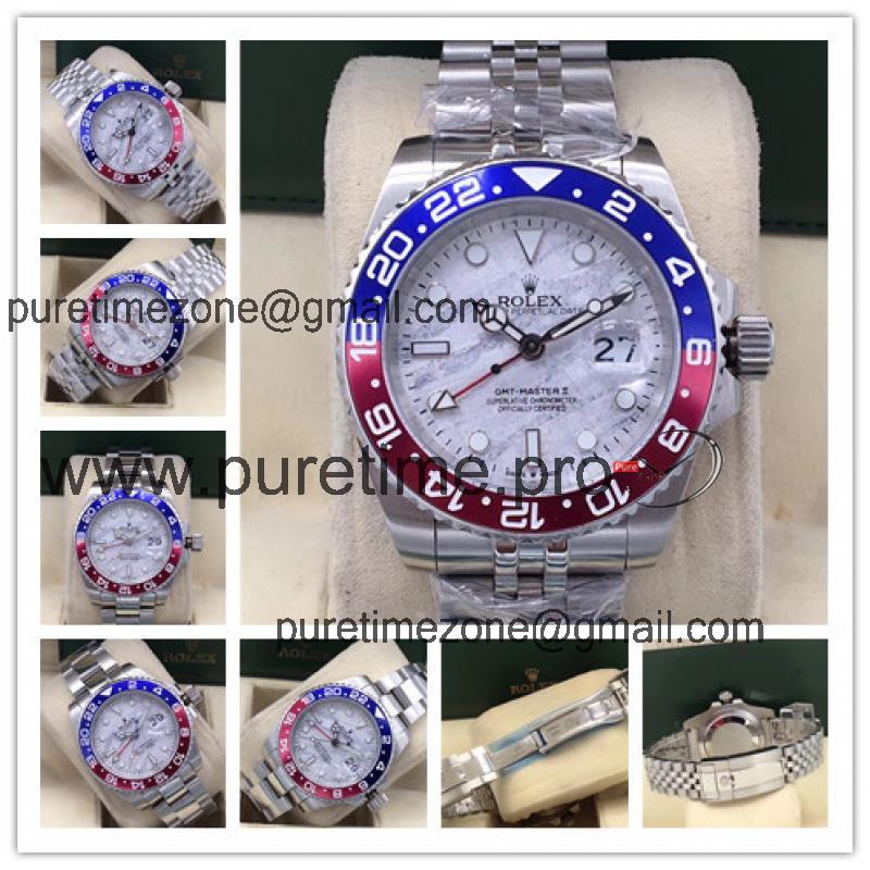 Replica GMT-Master II A2813 Automatic Movement Mens Watch Meteorite Dial  Jubilee Bracelet SS B252