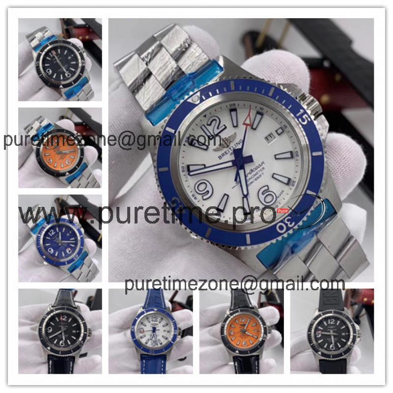 Replica Superocean A21j Automatic Movement Mens Watch White Dial Oyster Bracelet SS C19