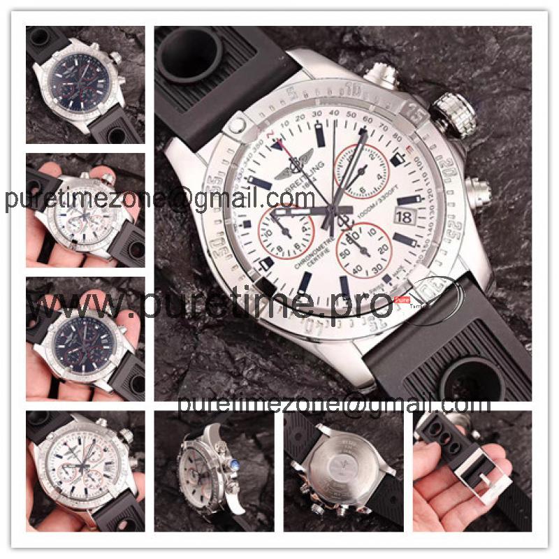 Replica Avenger Japan Quartz Chronograph Mens Watch White Dial Rubber Strap C26