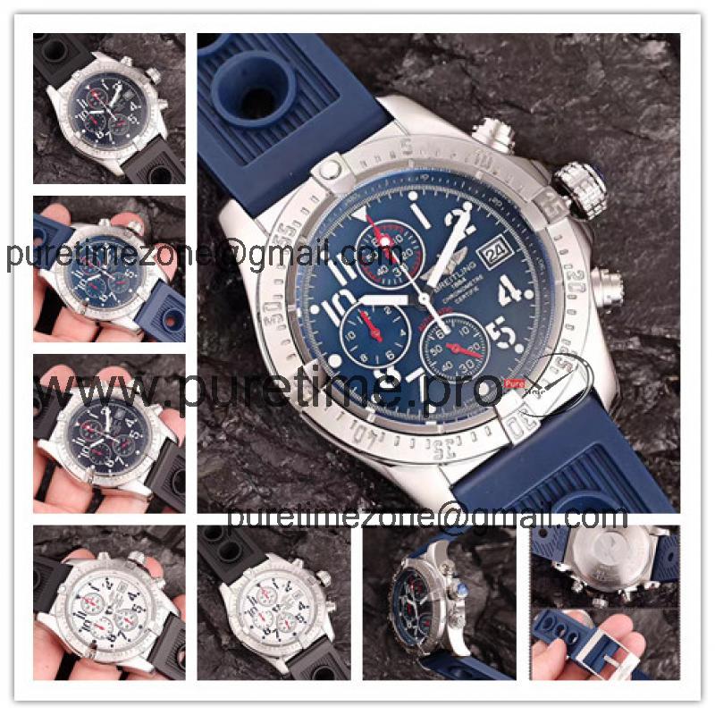 Replica Avenger Japan Quartz Chronograph Mens Watch Blue Dial Rubber Strap C27