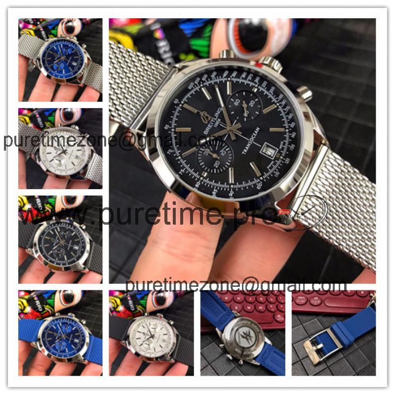 Replica Premier Japan Quartz Chronograph Mens Watch Black Dial Stainless Steel C33