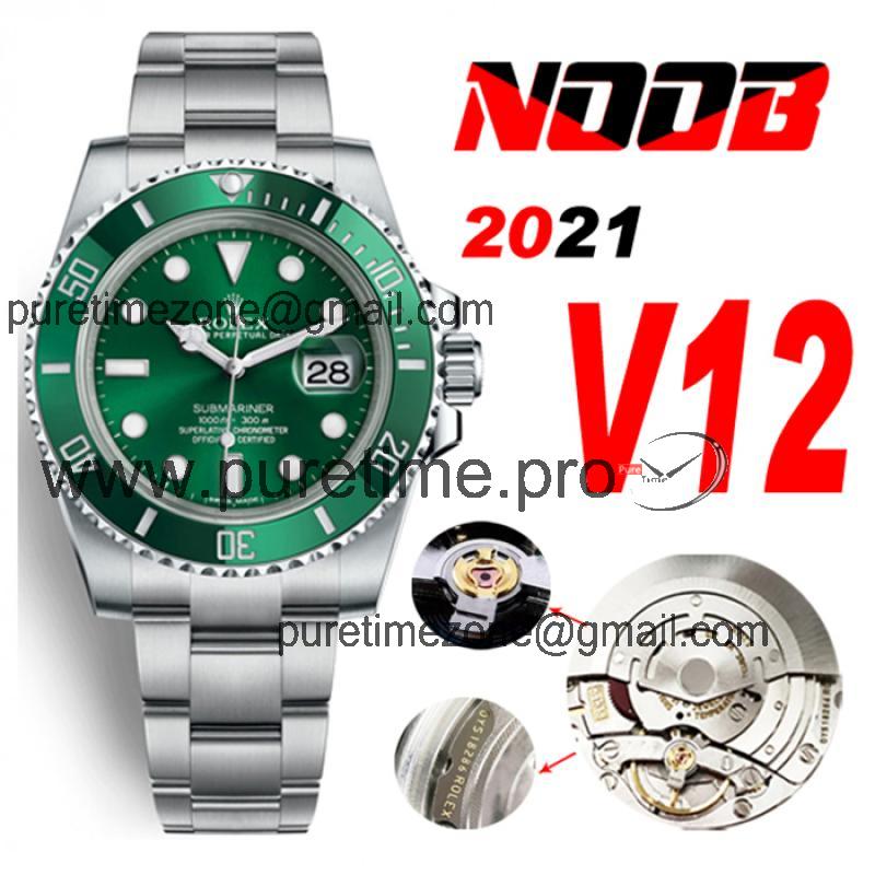 NOOB V12 Submariner 116610 SA3135 Automatic Mens Watch Ceramics Bezel Green Dial 904L SS Bracelet Correct Shock Absorbe