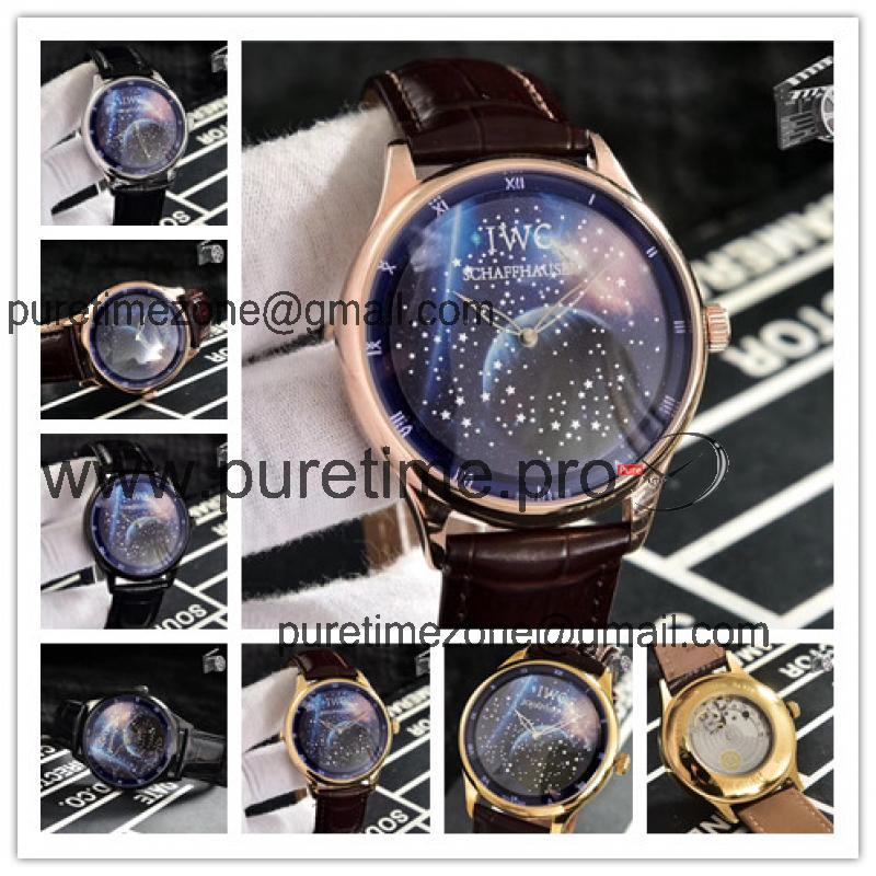 Replica Portugieser Japan Miyota 8215 Automatic Mens Watch Starry Sky Dial Leather Strap E53