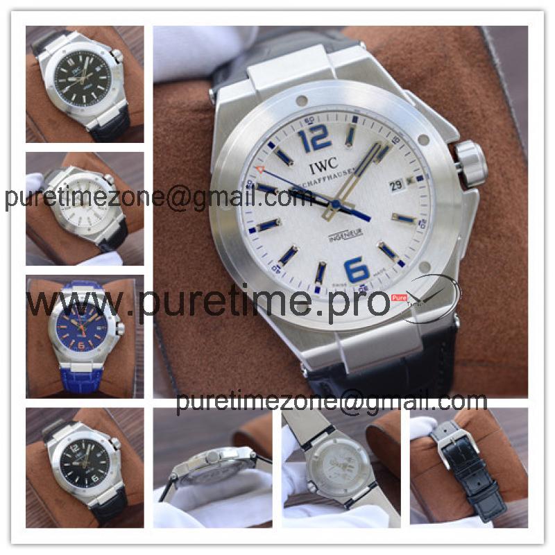 Replica Ingenieur Family A21j Automatic Movement Mens Watch White Dial Leather Strap E179