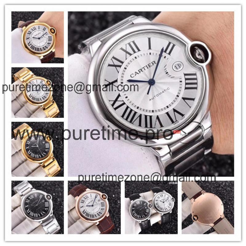 Replica Ballon Bleu Japan Miyota 8215 Automatic Movement Mens Watch White Dial Oyster Bracelet SS E21