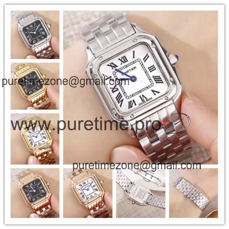 Replica Panthère Swiss Quartz Movement Womens Watch White Dial Stainless Steel B E68