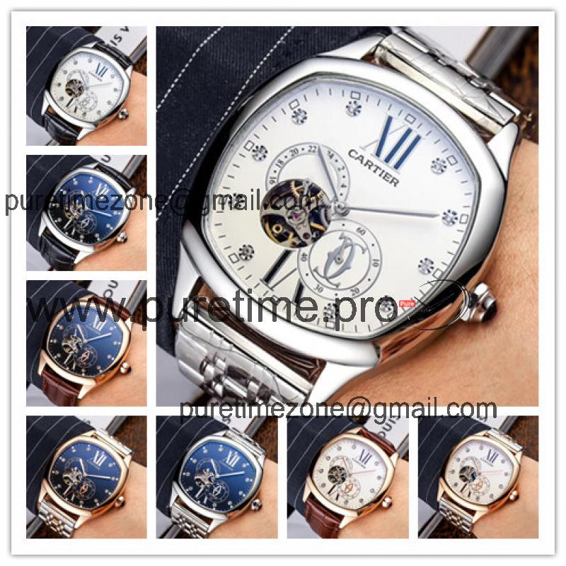 Replica Drive A21j Automatic Movement Mens Watch Tourbillon Dial Stainless Steel E110