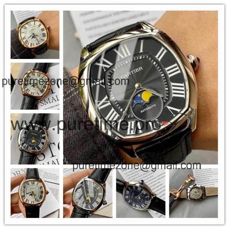 Replica Drive A21j Automatic Movement Mens Watch Black Dial Leather Strap E142