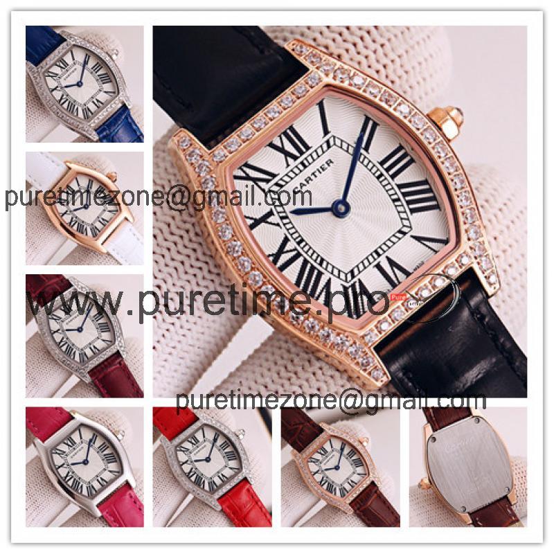 Replica Tortue Swiss Quartz Movement Womens Watch White Dial Leather Strap E188