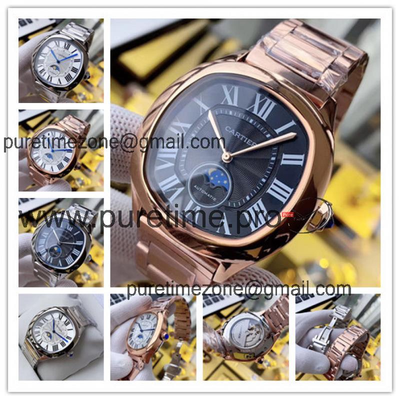 Replica Drive A21j Automatic Movement Mens Watch Black Dial Rose Gold B E196